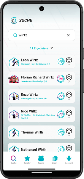 Suche der impence App
